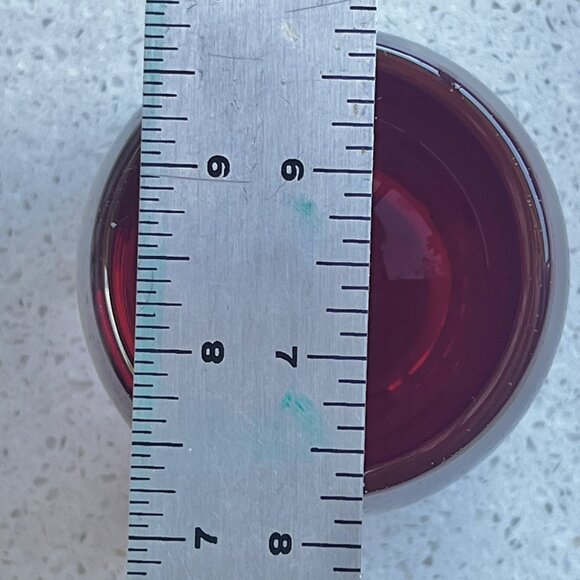 Set Of 2 Crate and Barrel Red Hand-Blown Glass Votive Candle Holders With Clear - Picture 5 of 9